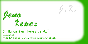 jeno kepes business card